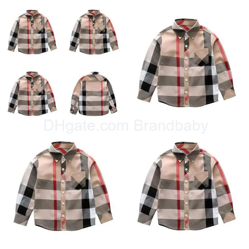 toddler boy shirt clothes autumn kids long sleeve plaid t shirt lapel fashion cotton classic plaid tops boys shir