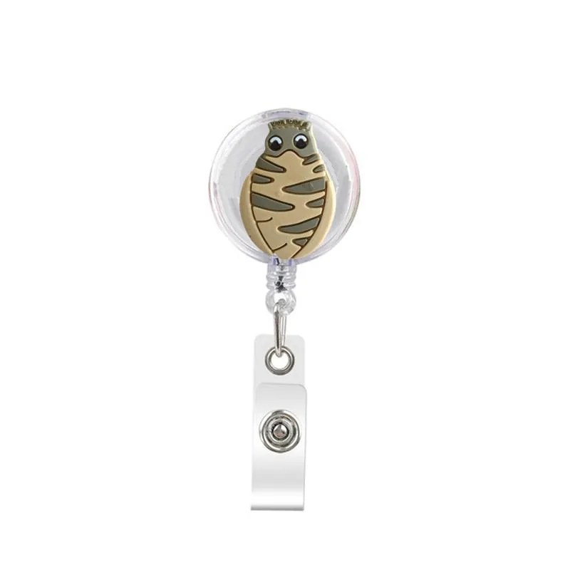 the flowers retractable badge reel with alligator clip name nurse id card badge holder reel decorative custom badge holder