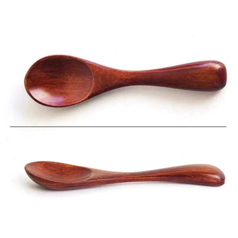 natural wooden spoon scoop wood tea honey coffee condiment salt sugar spoons