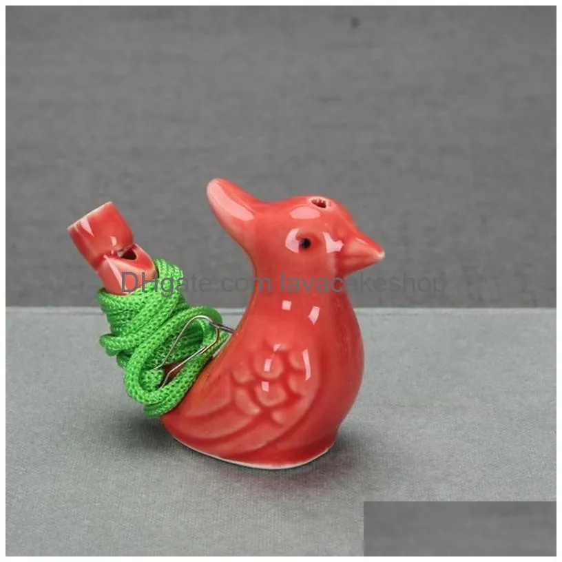 bird shape whistle waterbirds whistles children gifts ceramic water ocarina arts and crafts kid gift many styles