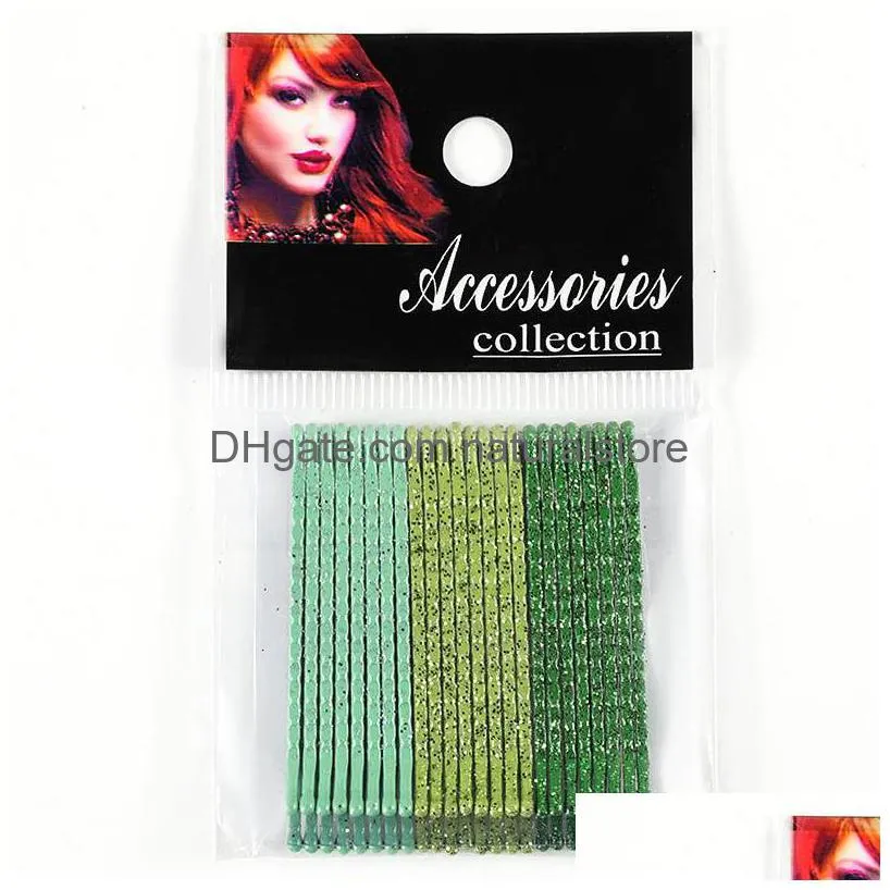 ins net red fashion accessories hair clips korean version of glitter small wild headdress wave colorful card