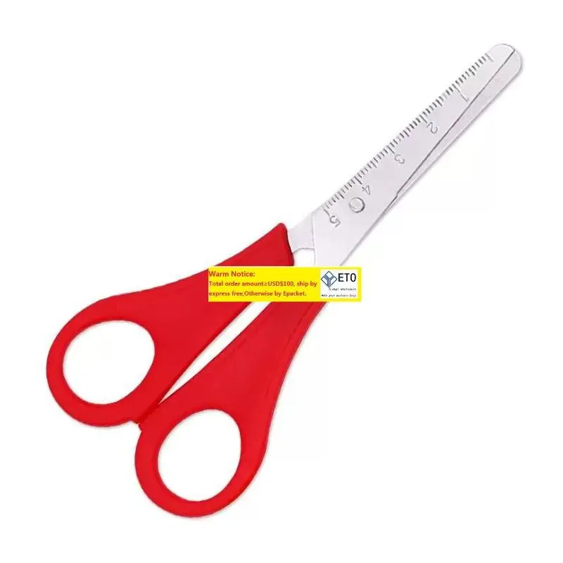 wholesale 500pcs wholesale plastic children cutter kids safety scissors diy scale ruler scissor child stationery office student