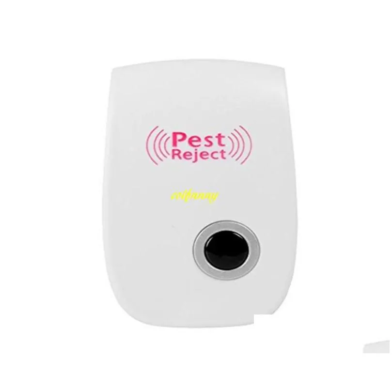 eu us plug electronic ultrasonic anti pest bug mosquito cockroach mouse killer repeller
