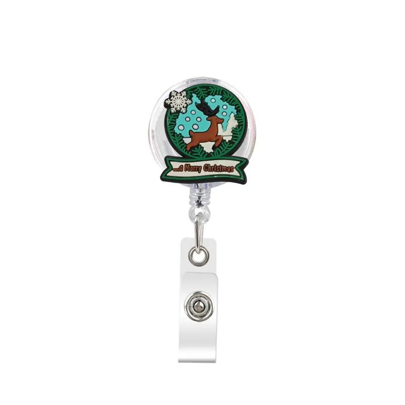 the flowers retractable badge reel with alligator clip name nurse id card badge holder reel decorative custom badge holder