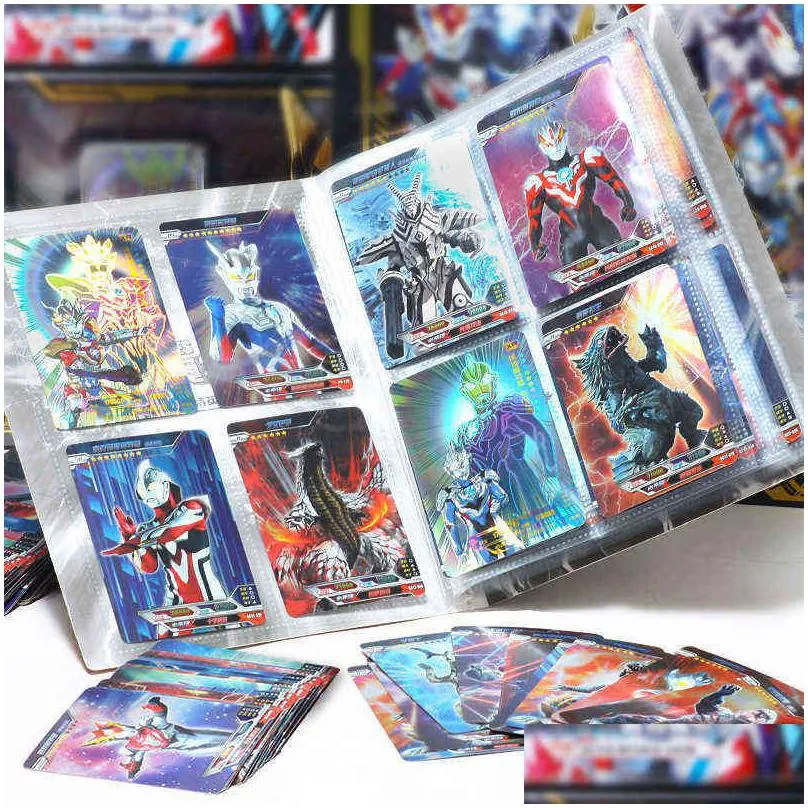 ultraman card letters paper card games children anime peripheral character collection kid`s gift playing card toy g1215