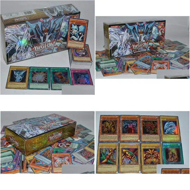 yugioh 100 piece set box holographic card yu gi oh anime game collection card children boy children`s toys 220808