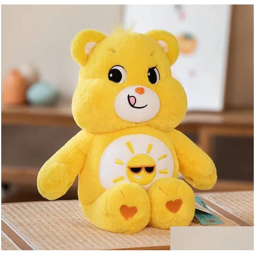 27cm new kawaii rainbow bear plush toy fluffy stuffed plush doll teddy bear festival gift doll sleeping toys