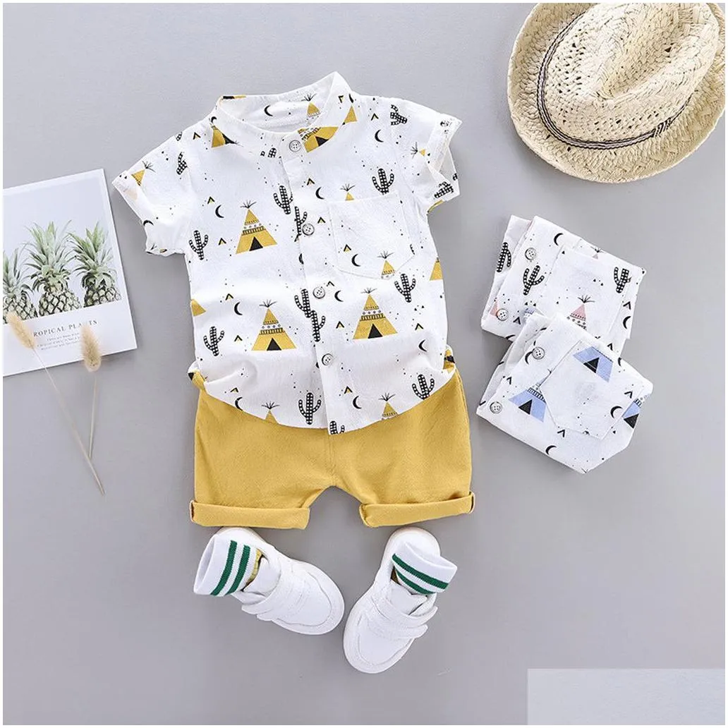 toddler 2020 summer baby boys clothes set infant baby boys clothes set cartoon t-shirt tops+shorts summer outfits ropa nina