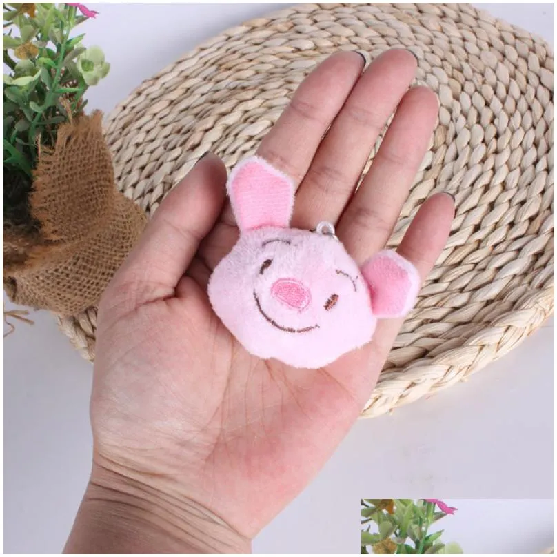 plush dolls 1050pcs cartoon plush dolls cute mini animal stuffed toy keychain pendant rabbit bear plush toy pendant for girl gift wholesale