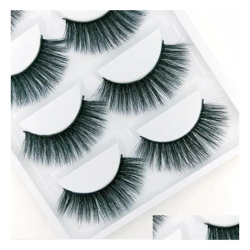 3D Mink Reusable False Eyelashes 100% Real Siberian Hair Strip Fake Eyelash Makeup Long Individual Eyelashes Mink Lashes Extension