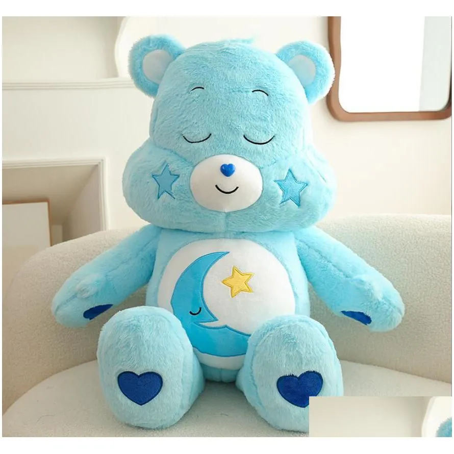 48cm new kawaii rainbow bear plush toy fluffy stuffed plush doll festival gift doll sleeping toys 6 colors