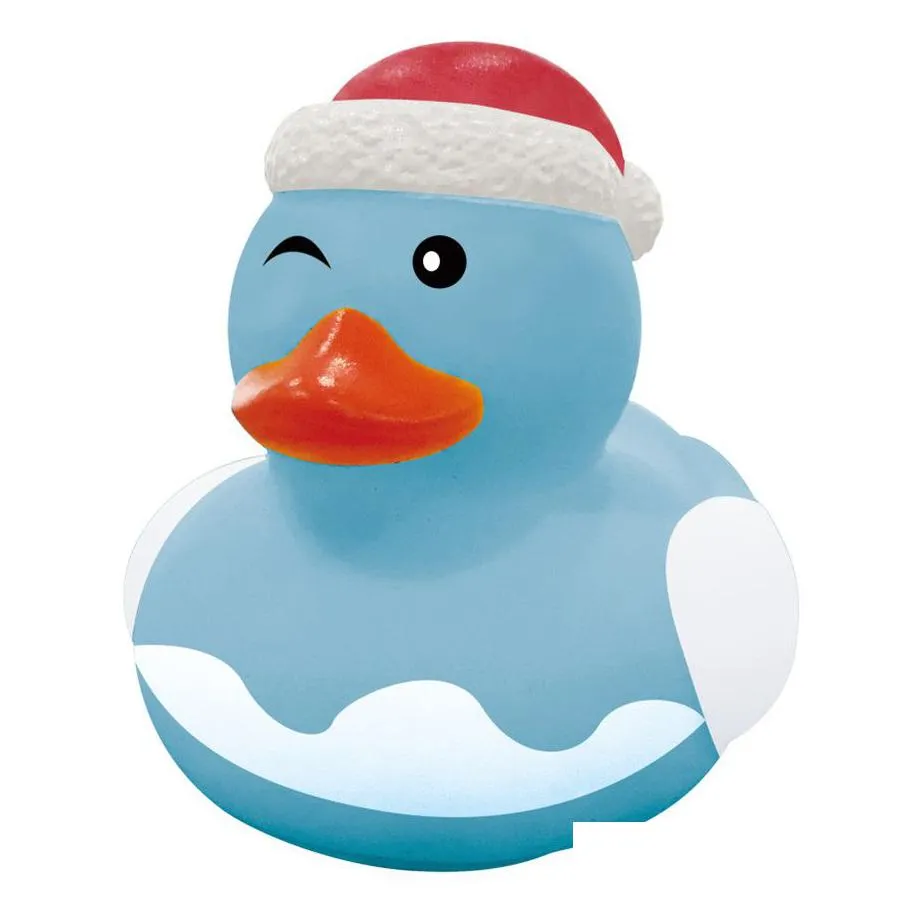 christmas elk snowman bathing toy swimming duck squealing kneading called puzzle pet bathing toy enamel duck