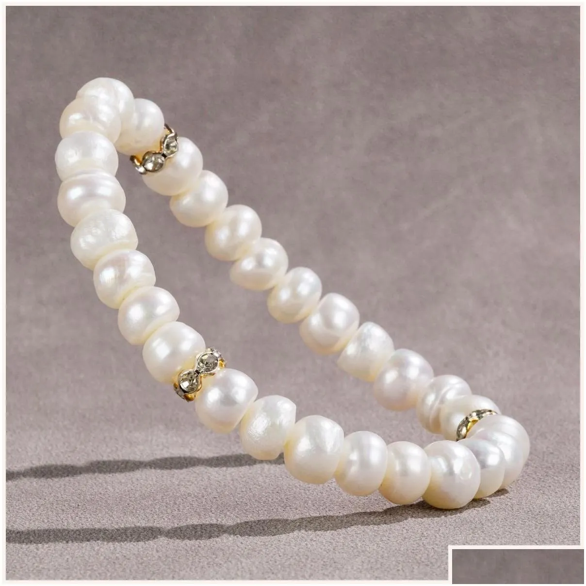 natural pearl stretch beaded bracelets unisex fashion bracelets classic diamond heart bracelets couple bracelets colorful bracelets women jewelry love