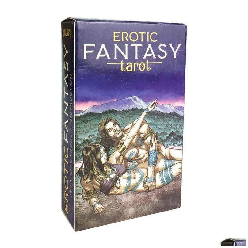 erotic fantasy tarot cards english version tarot card deck table pdf guidebook board games oracle card divination fate game x1106