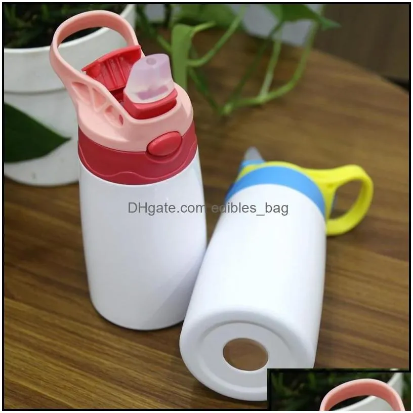 water bottles sublimation sippy cup 12oz 350ml blank kids bottle cute doublewall stainless steel tumbler mugs in bk safe for kid tod