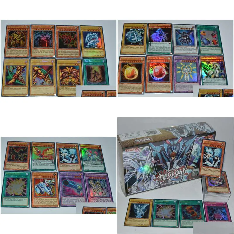 yugioh 100 piece set box holographic card yu gi oh anime game collection card children boy children`s toys 220808