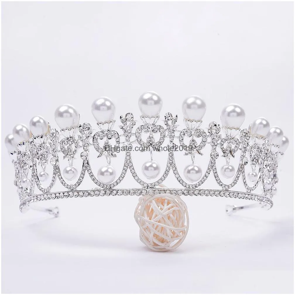 2021 new Vintage Baroque Bridal Tiaras Accessories Prom Headwear Stunning Sheer Crystals Wedding Tiaras And Crowns 1925