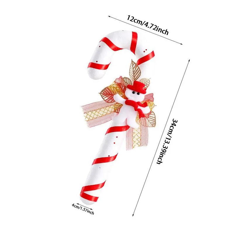 Christmas Decorations Big Candy Cane Canes Tree For Home Party Year Xmas Hanging Ornaments 220914