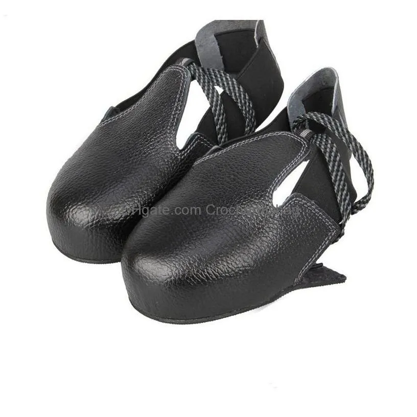 shoe parts accessories new 1pair lot man woman safety shoes real leather steel overshoes woker er visitor toes protection series