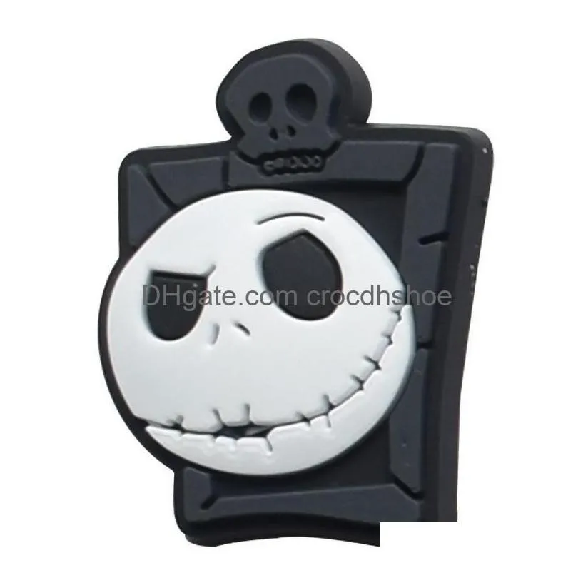 shoe parts accessories charms halloween horror pumpkin sally jack the nightmare before christmas cartoon jibitz pvc decoration buckl