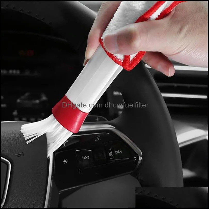 Car Sponge Microfibre Air Conditioner Vent Brush Grille Cleaner Auto Detailing Blinds Duster Car-styling UniversalCar