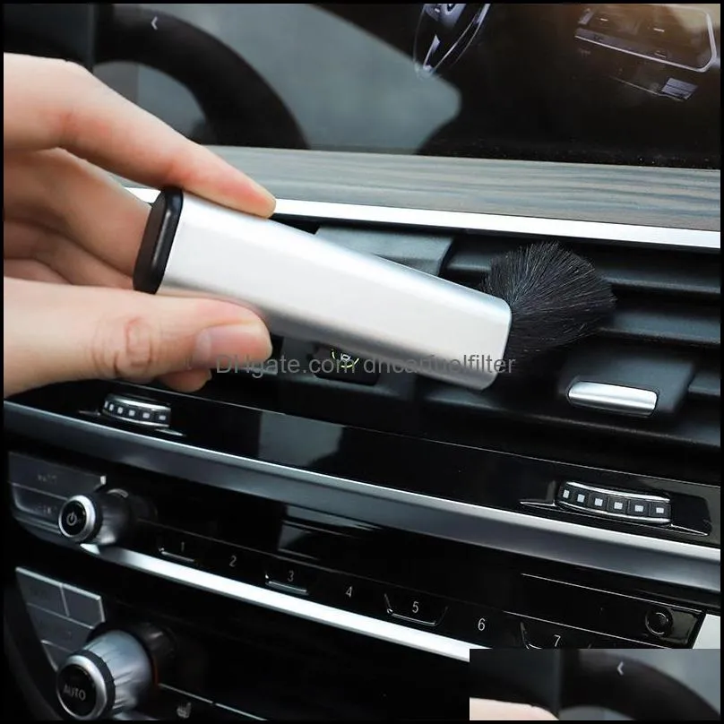 Car Sponge 1Pcs Detail Cleaning Retractable Brush For Dashboard Air Conditioner PC Keyboard Universal Soft Wool Small BrushesCar
