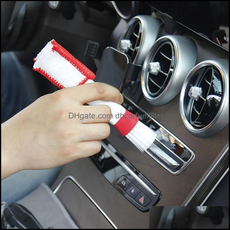 Car Sponge Microfibre Air Conditioner Vent Brush Grille Cleaner Auto Detailing Blinds Duster Car-styling UniversalCar