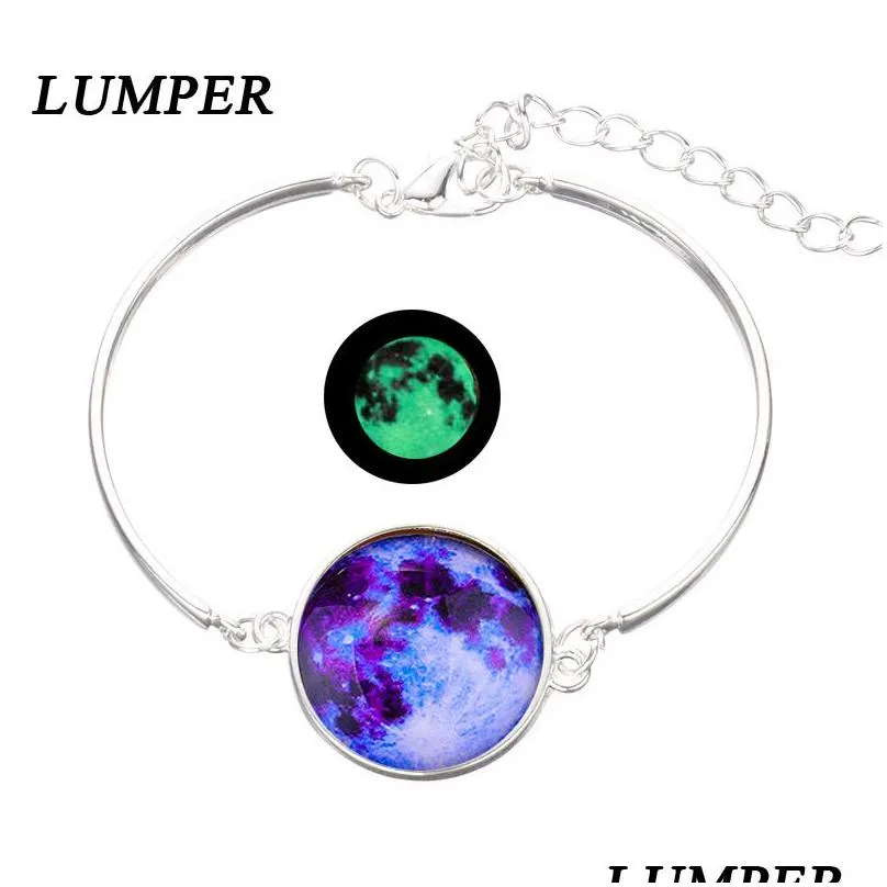 fashion-glow in the darkness crystal bracelet jewelry luminous star series planet bracelets & bangles glass cabochon bracelets 08
