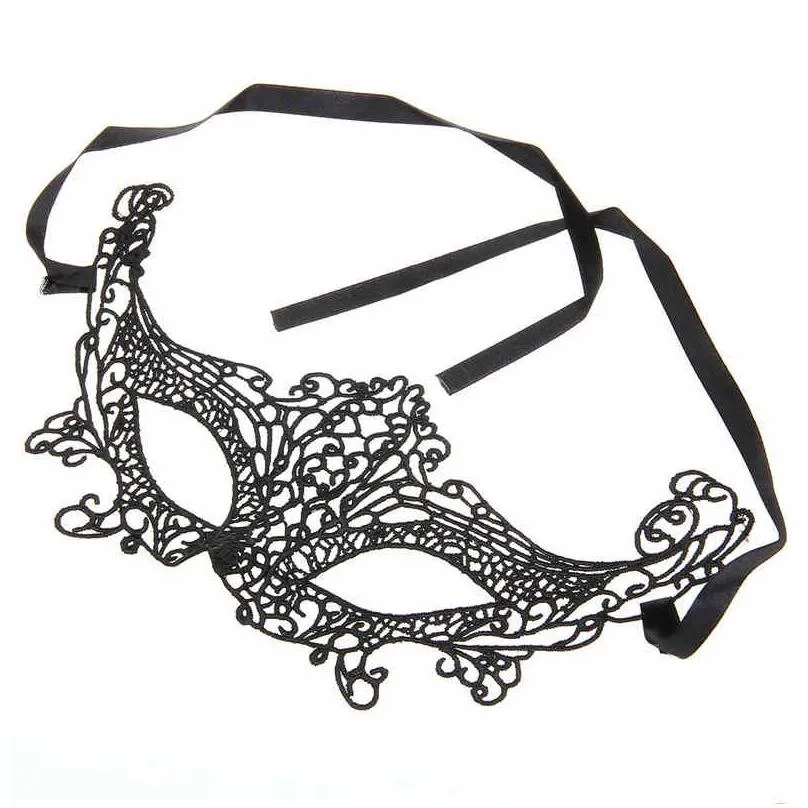 party Lace Halloween Masks Lovely Party Venetian Masquerade Decorations Half Face Lily Woman Lady Sexy Mardi Gras Masks For Christmas Gift