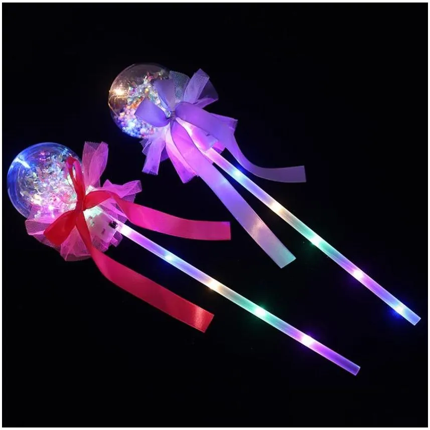 princess light-up magic ball wand glow stick witch wizard led magic wands halloween chrismas party rave toy gift for kids