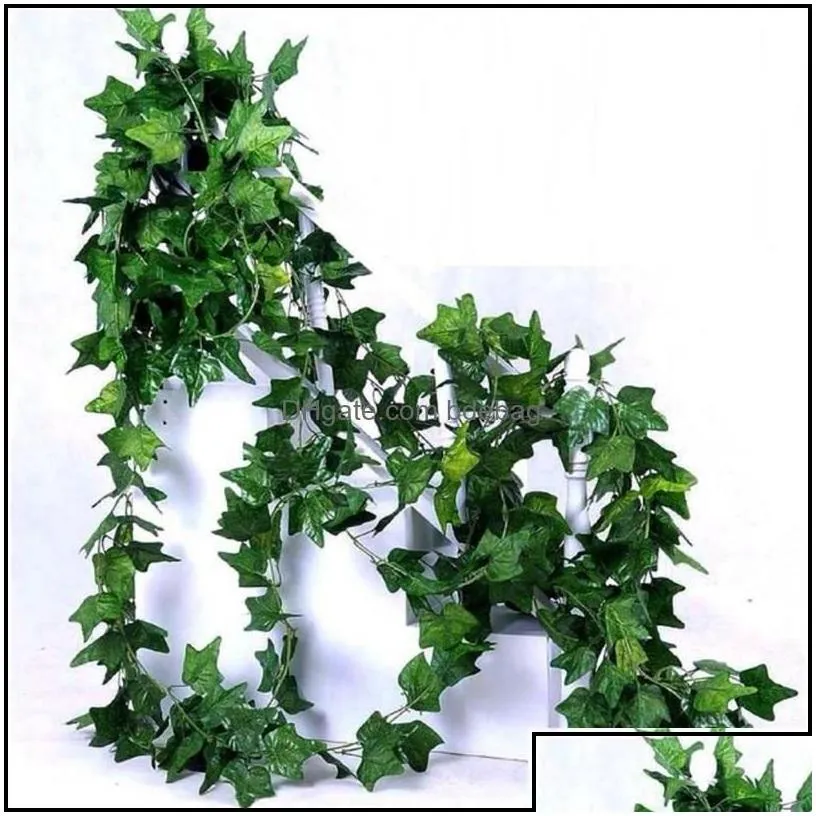 decorative flowers wreaths flowers leaves 2m artificial green grape leaf other boston ivy vines decorated fake flower cane wholesa