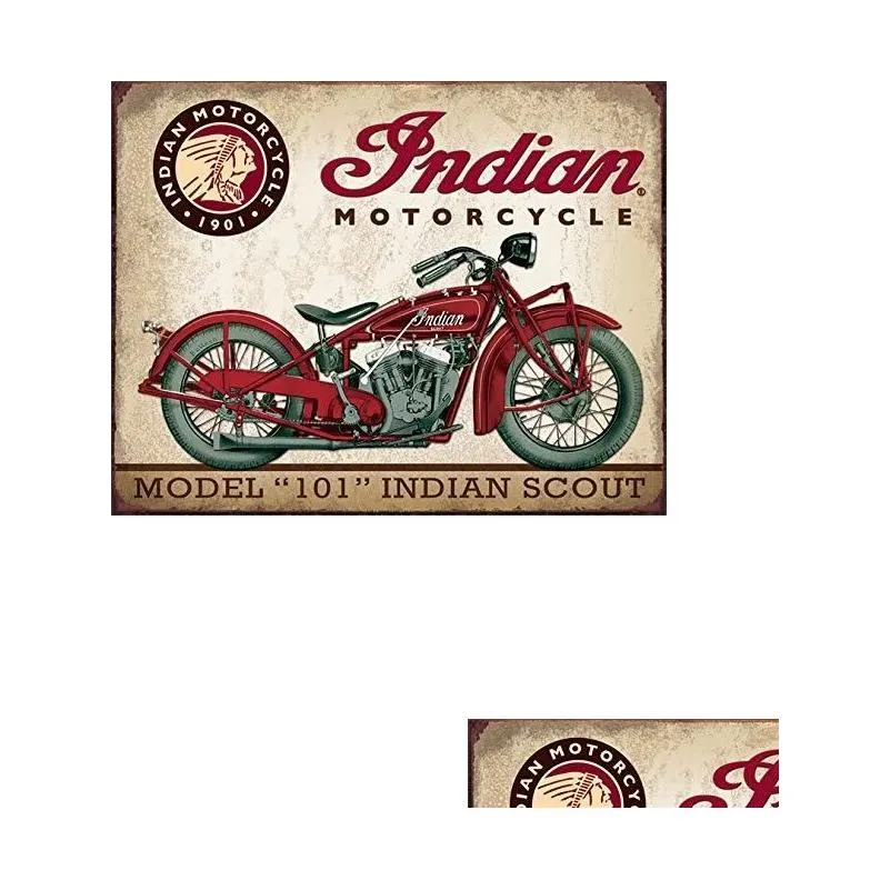 traditional indian paintings motor tin sign classic vintage motorcycle club garage art decor iron platebar cafe metal plaques personalized metal size 30x20