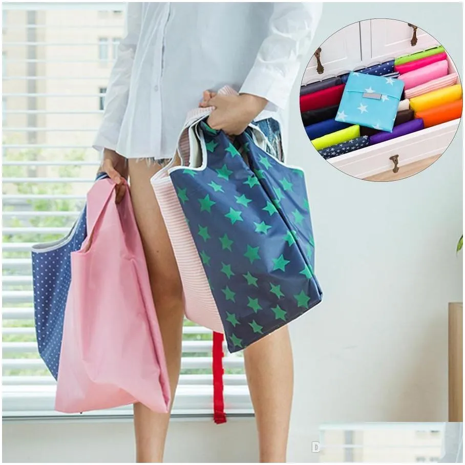 35*55cm Large Shopping Bags Foldable Shopping Bags Oxford Reusable Grocery Storage Bag Eco Friendly Shopping Storage Bag Tote Bags