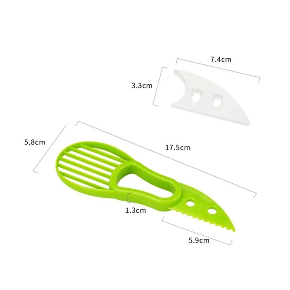 3 in 1 avocado slicer shea corer butter fruit peeler cutter pulp separator plastic knife kitchen vegetable tools kitchen gadgets 2