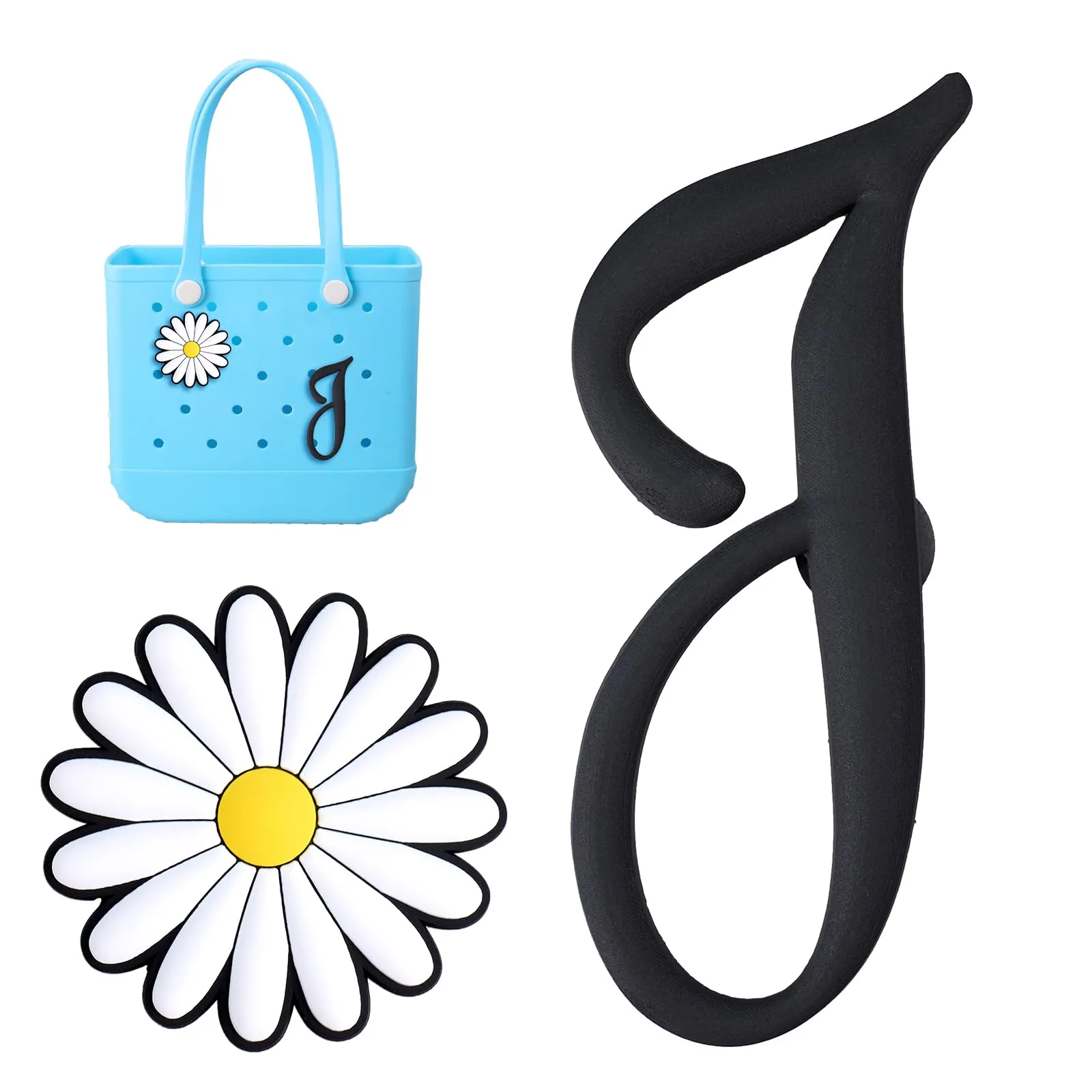 accessories for bogg bag handbag beach tote personalized 3d printed decorative az alphabet large initials letter