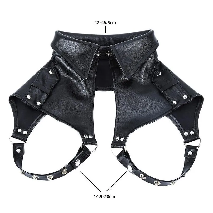 latex unisex hood mask sexy pu leather masks men women cosplay flirting hair tail chest belt headgear accessory 220618
