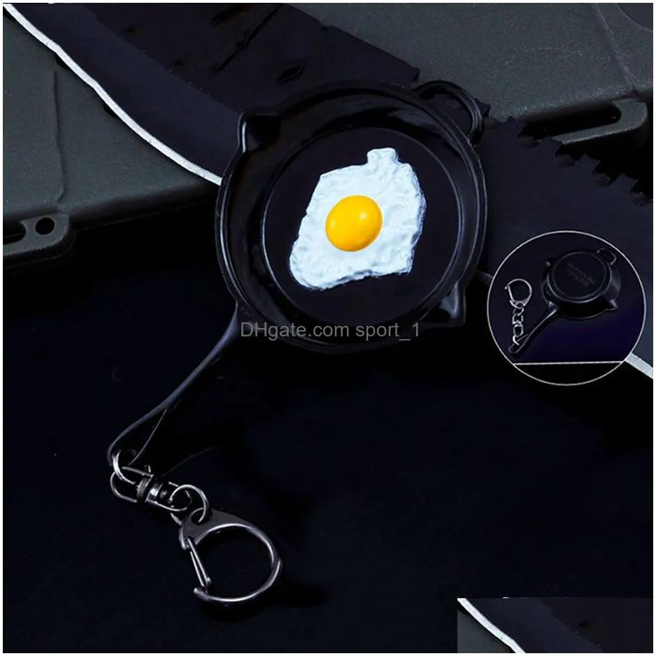 meidi game pubg 4 styles frying pan keychain with olive branch bulls-eye pattern figure key holder accessory for fan sp1349