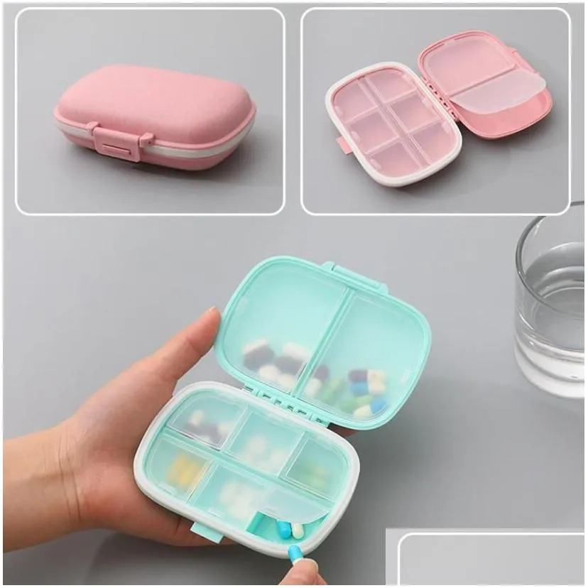 8 grids portable travel pill case with pill cutter organizer medicine storage container drug tablet box plastic pills boxes