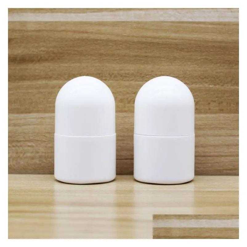 wholesale 30ml plastic roll on bottles white empty roller bottle 30cc rol-on ball bottle deodorant perfume lotion light container