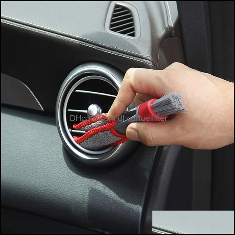 Car Sponge Microfibre Air Conditioner Vent Brush Grille Cleaner Auto Detailing Blinds Duster Car-styling UniversalCar