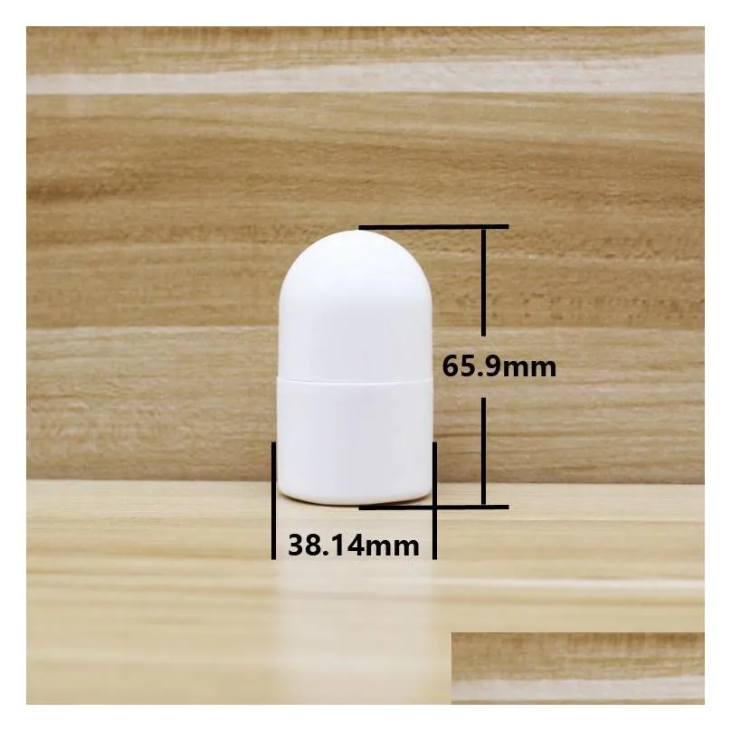 wholesale 30ml plastic roll on bottles white empty roller bottle 30cc rol-on ball bottle deodorant perfume lotion light container