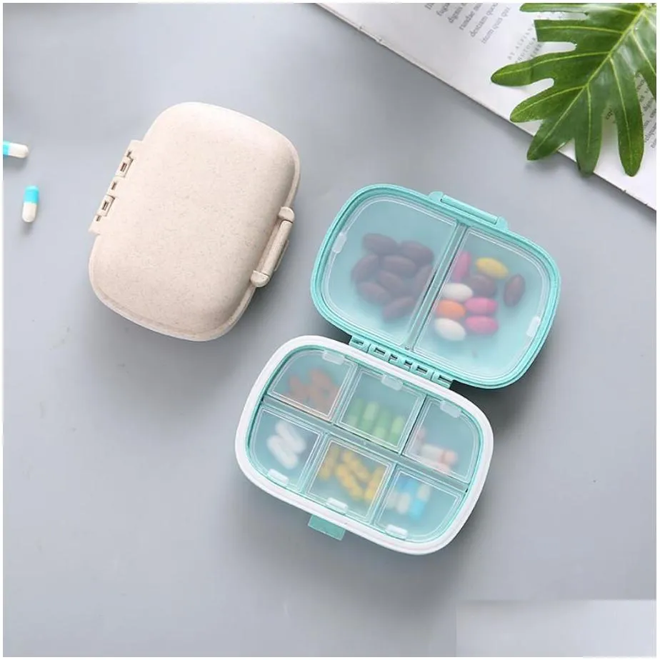 8 grids portable travel pill case with pill cutter organizer medicine storage container drug tablet box plastic pills boxes