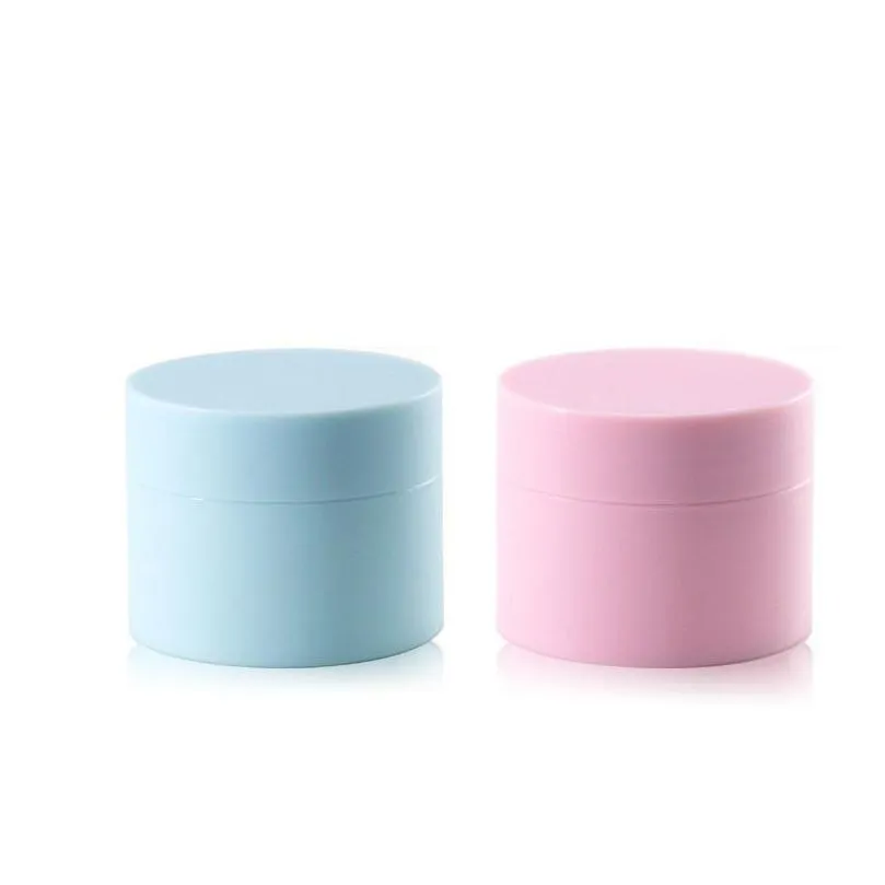 wholesale high quality 5g 15g 20g 30g pp cosmetic cream jars packing bottles with lid empty lotion container black blue pink white