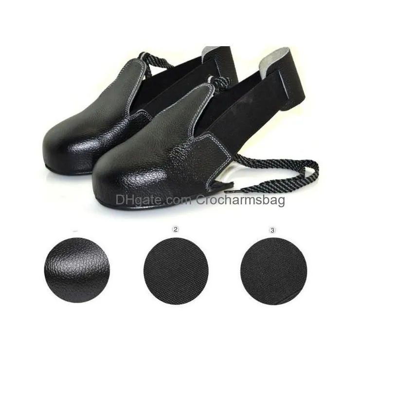 shoe parts accessories new 1pair lot man woman safety shoes real leather steel overshoes woker er visitor toes protection series