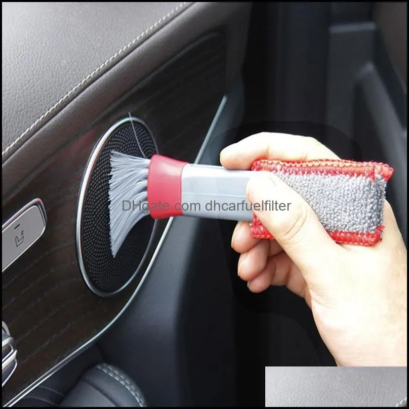 Car Sponge Microfibre Air Conditioner Vent Brush Grille Cleaner Auto Detailing Blinds Duster Car-styling UniversalCar