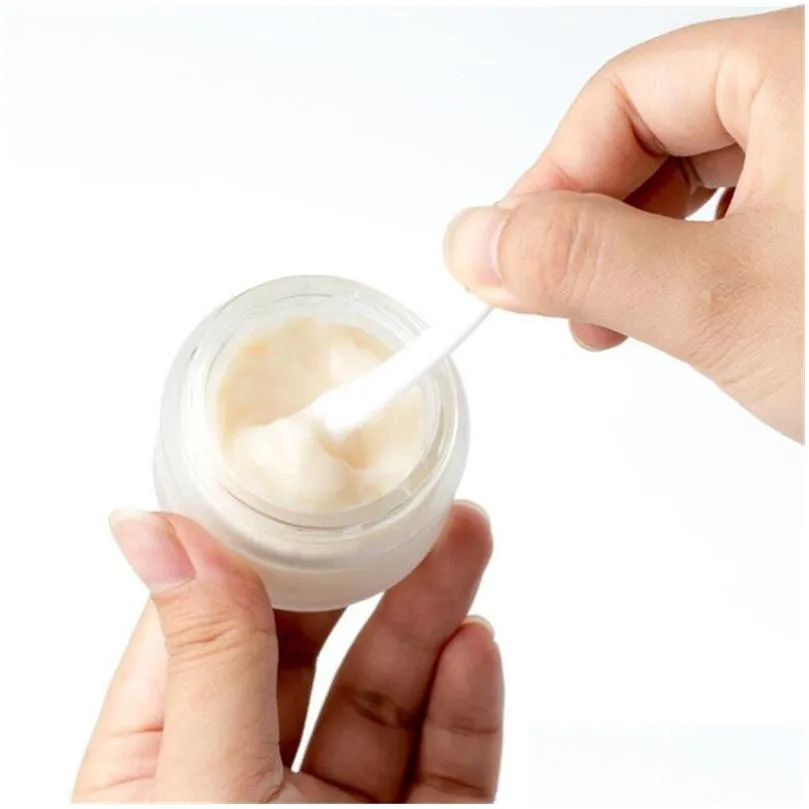 wholesale frosted glass jar skin care eye cream bottle refillable jars cosmetic container pot with plastic wood grain lids 5g 10g 15g 20g 30g