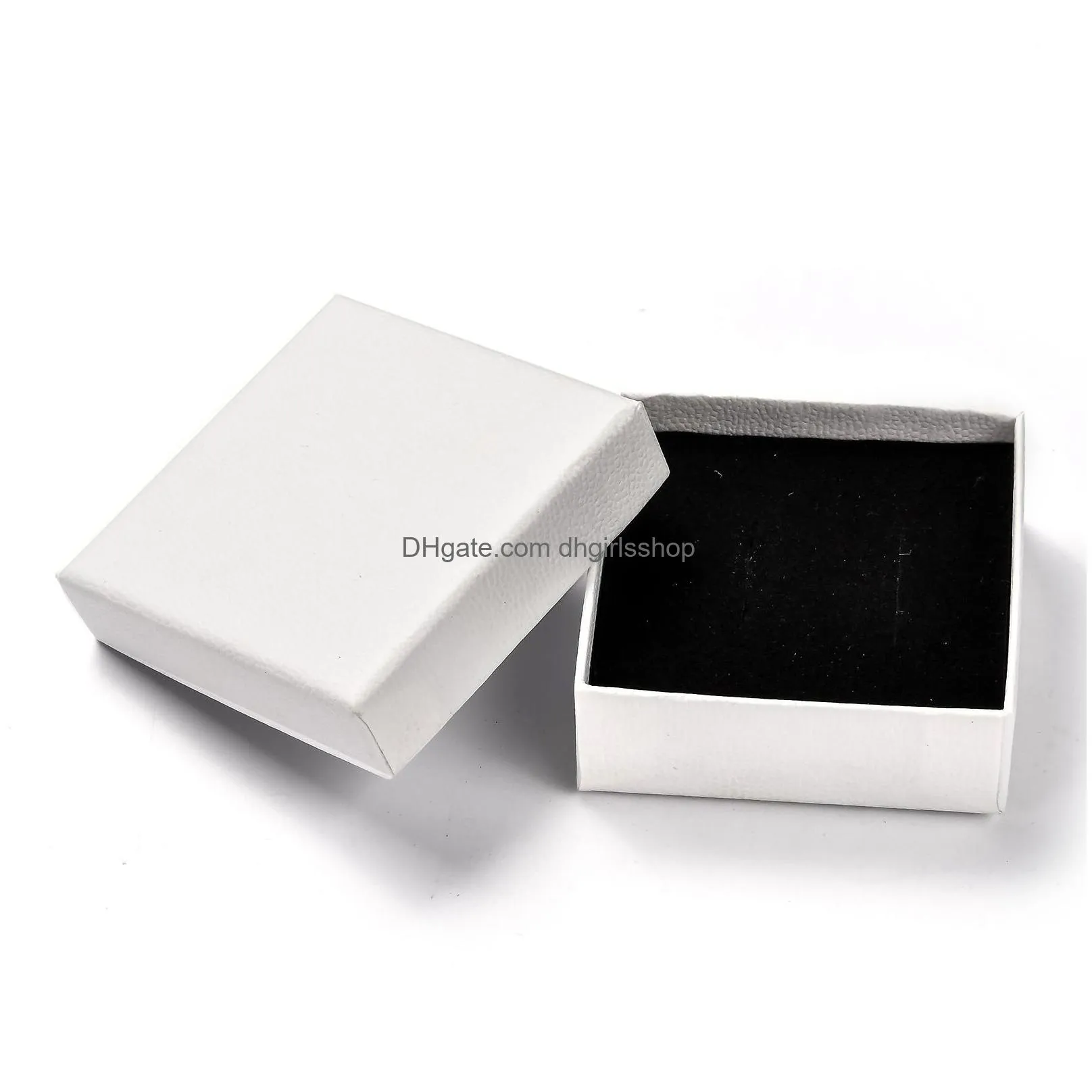 jewelry boxes 32pcs jewelry display box cardboard ring boxes with sponge for small watches necklaces earrings bracelet jewelry gift packaging