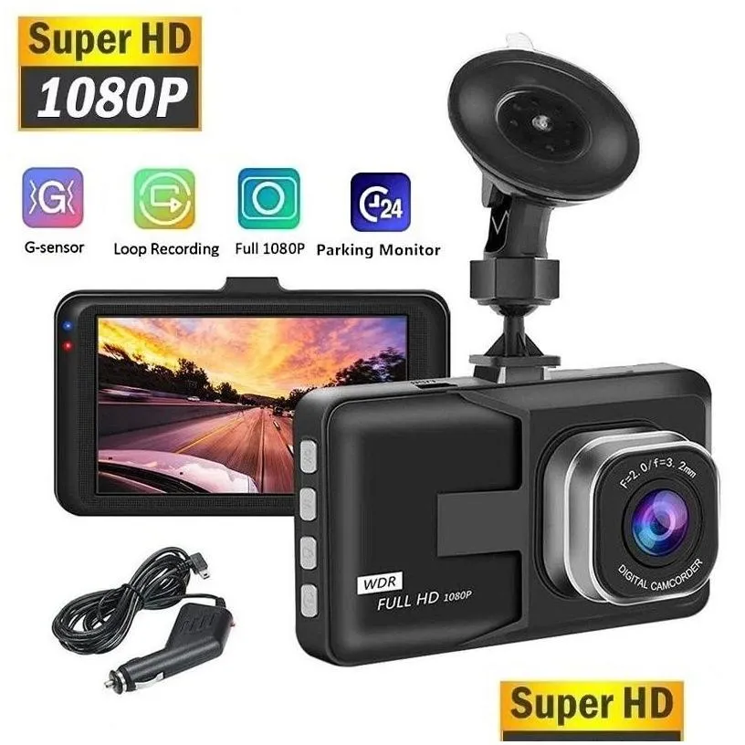 car dvr car dvrs real hd 1080p dash cam dvr video recorder cycle recording recorders night vision wide angle dashcam camera registrar drop