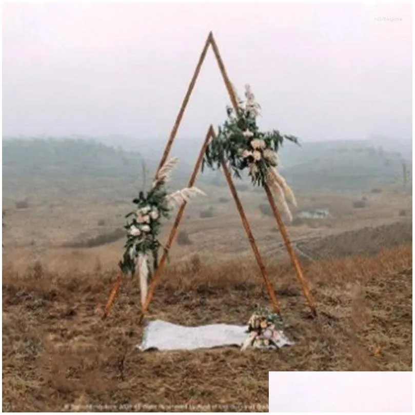 party decoration 1pcswedding arch wrought iron triangle wedding flower stand backdrop geometric stage