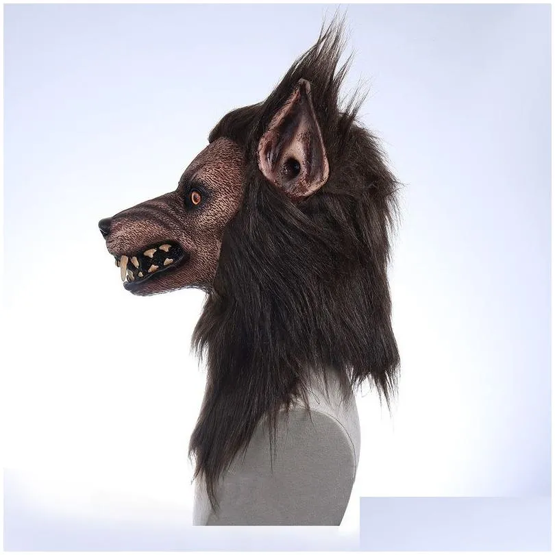 anime werewolf masks animal wolf realistic cosplay latex masques halloween costumes accesories carnival headgear party props 220523